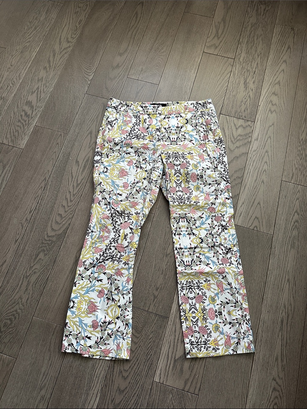 MaxMara Kids Floral Print Pants - White, Pink & Yellow